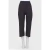 Cropped knit trousers with lurex