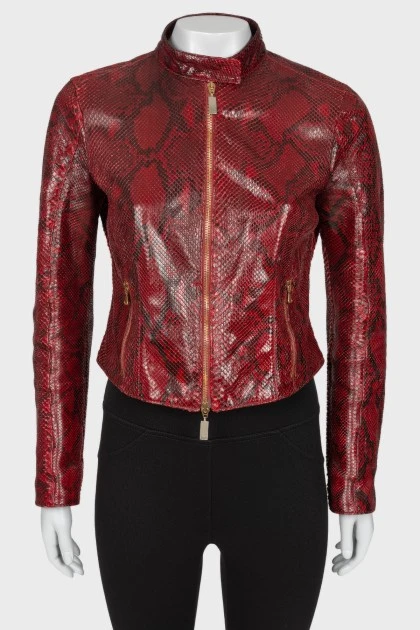Gianfranco Ferre Embossed Leather Jacket
