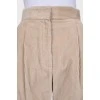 Velor beige trousers with tag