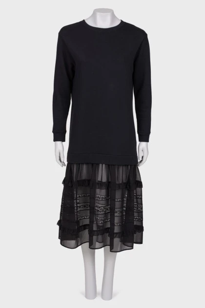 Combined black dress