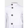White coat with asymmetry