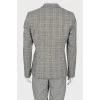 Gray checkered suit
