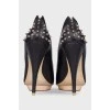 Black spiked heels 