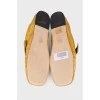 Yellow square toecap Ballerina Shoes