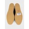 Leather espadrilles with jute