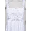 White maxi dress with lace