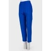 Blue elasticated trousers with stripes