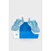 Light blue suede sneakers