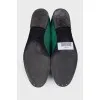 Green Patent Loafers