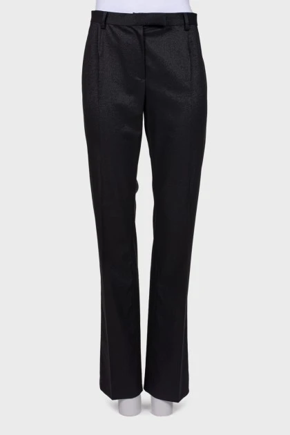 Regular fit trousers with tag