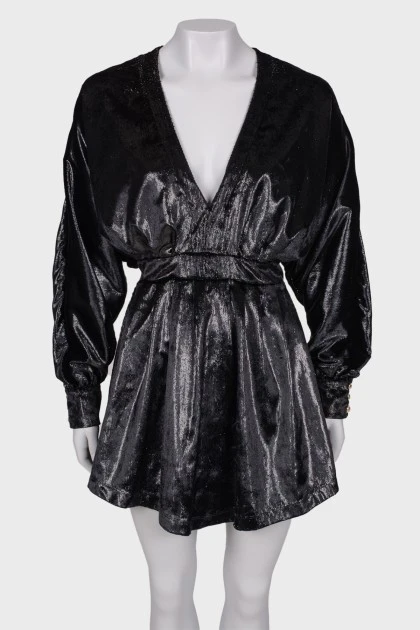 Black glitter dress with tag