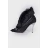 Suede ankle boots with fur