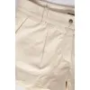 Milk leather shorts