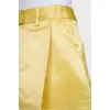 Yellow pleated shorts