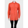 Coral shirt with pockets