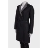 Reversible coat with thin belt