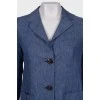 Linen jacket with pockets