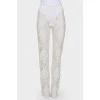Lace translucent trousers