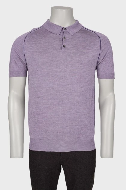 Men's silk lilac T-shirt