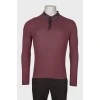 Men's long-sleeve knitted polo