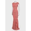 Striped maxi dress with tag