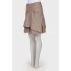 Beige skirt with ruffles