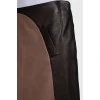 Leather tricolor skirt