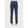 Men's blue straight fit trousers