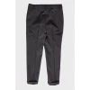 Woolen classic gray trousers