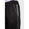 Sporty black suit with rhinestones