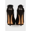 Black high heels shoes