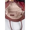 Burgundy bag with embossed leather