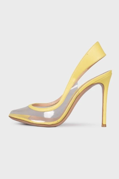 Translucent yellow shoes