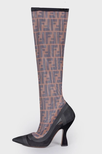 Knee-length mesh stocking shoes