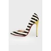 So Kate shoes in striped print