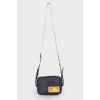Textile crossbody with yellow strap