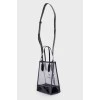 Transparent PVC bag with wide tag strap