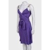 Purple wrap dress