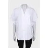 White shirt with pocket and tag 