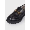 Leather loafers with chunky soles