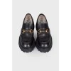 Leather loafers with chunky soles