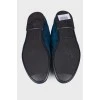 Men's blue suede shoes