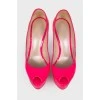 Pink patent leather stilettos