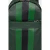 Green striped backpack