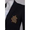 Jacket with golden embroidery on the pocket