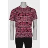 Men's T-shirt with branded print