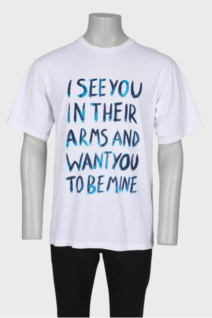 Men's T-shirt with slogan print