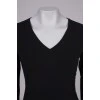 Black sweater with cropped sleeves