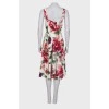 Viscose dress with flowers, with tag