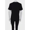 Black T-shirt with logo and tag